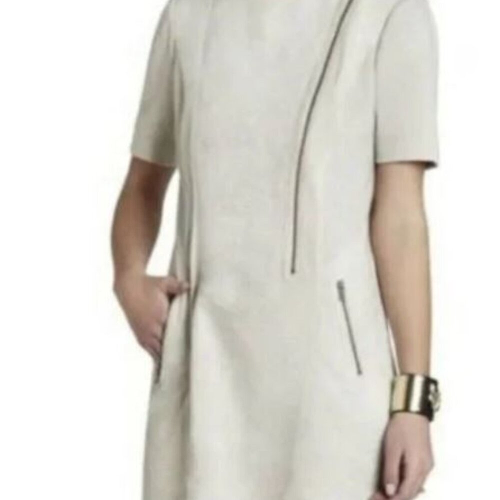 BCBG MAXAZRIA Heather Blocked Faux Suede Dress - Picture 5 of 6